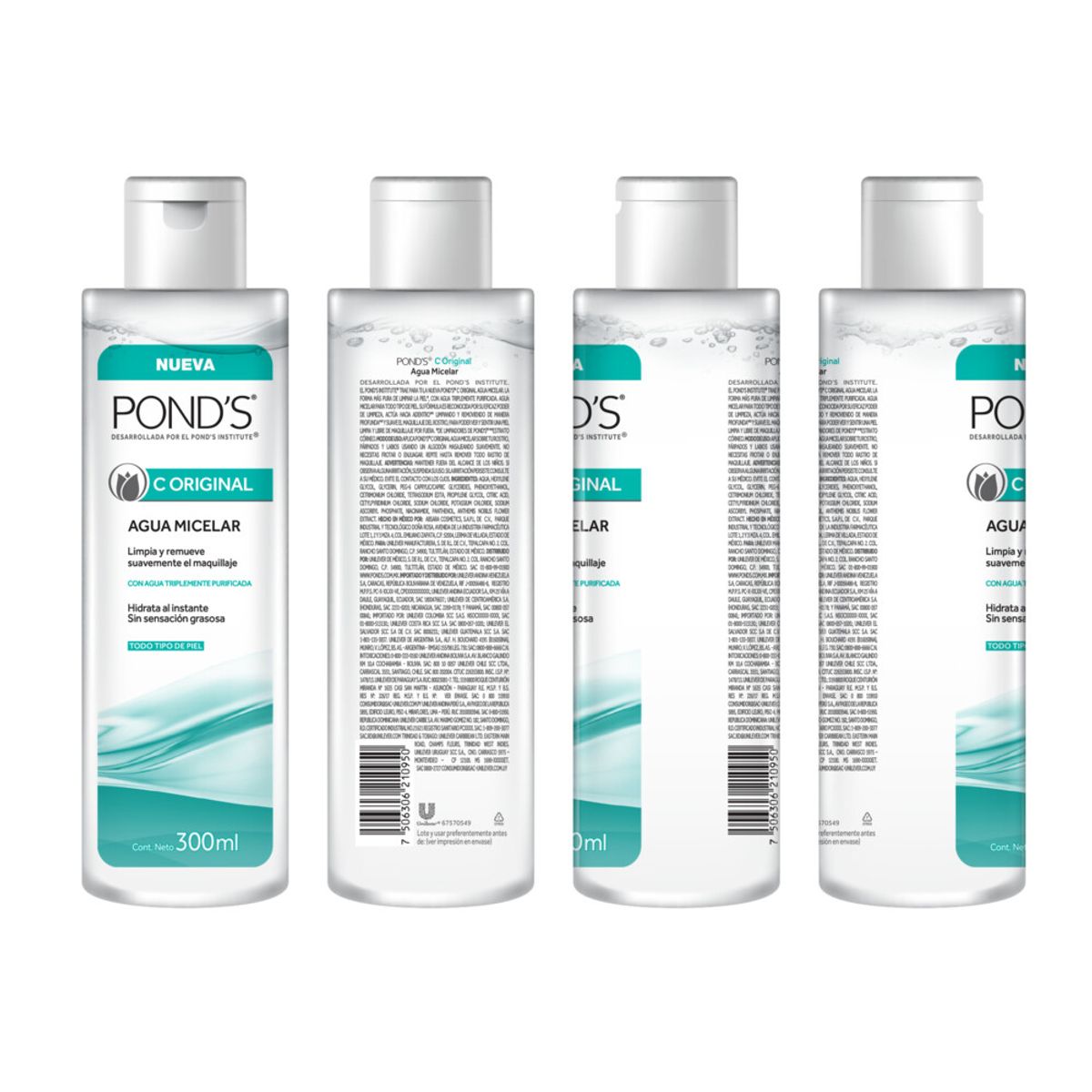 PONDS AGUA MICELAR ORIGINAL 12X300ML Farmalife