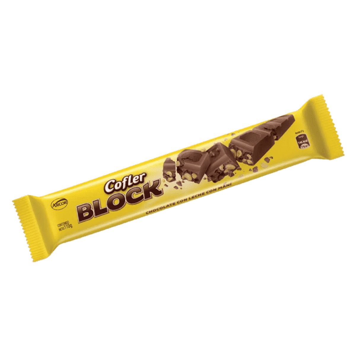 Arcor Cofler Chocolate/Leche Mani Block X 110Gr - Farmalife