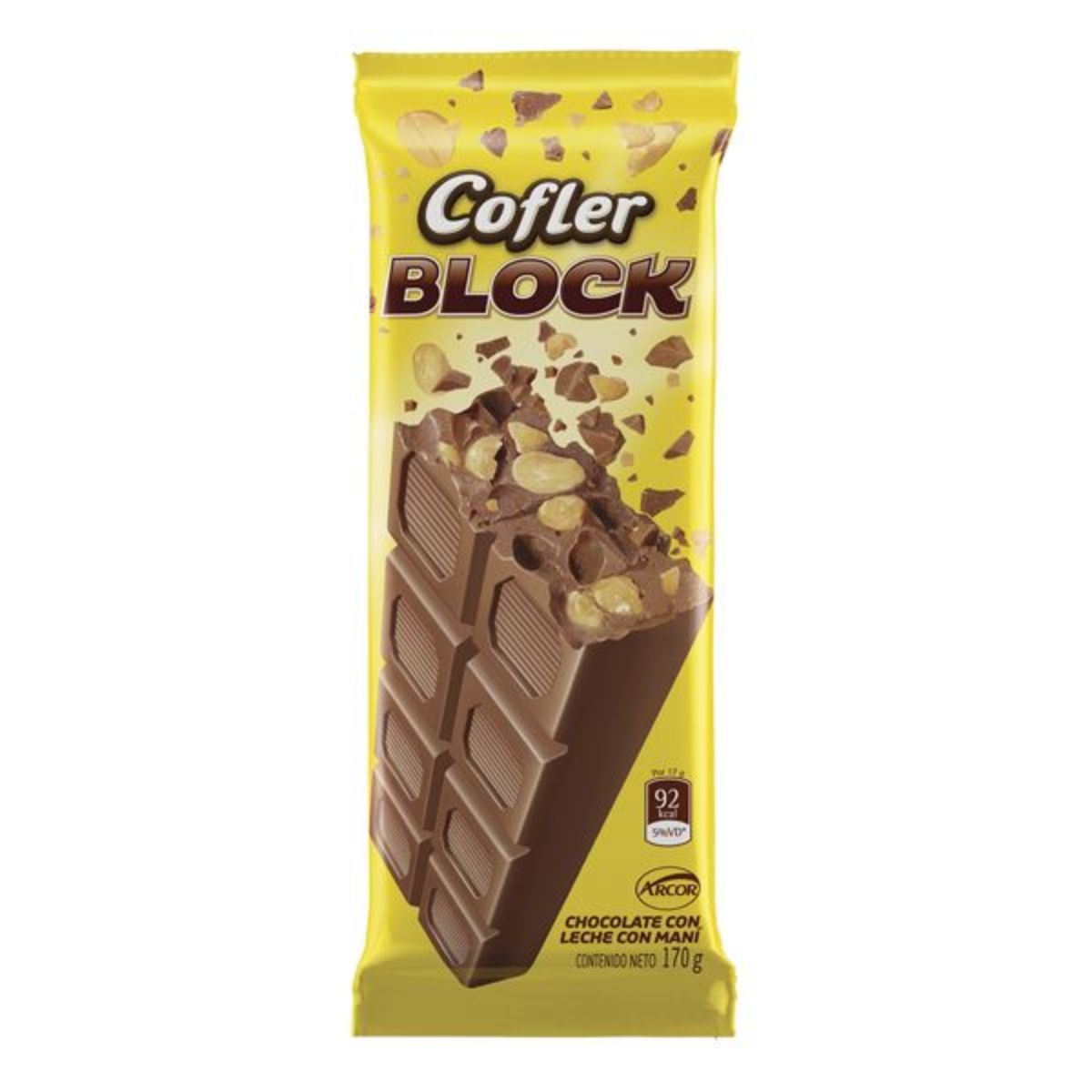 Arcor Cofler Chocolate/Mani Block X 170Gr - Farmalife