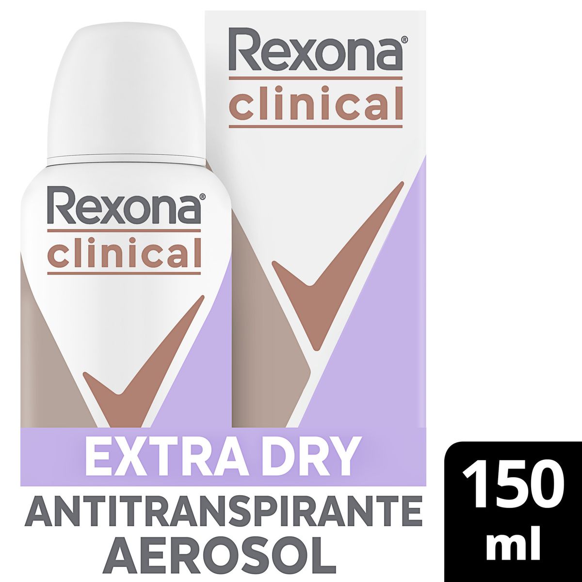 REXONA DESODORANTE AEROSOL CLINICAL WOMEN EXTRA DRY 150 ML x 1