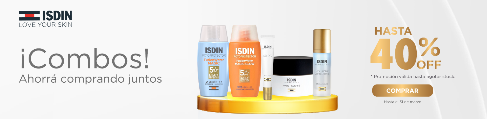 Banner desktop - combos isdin - marzo